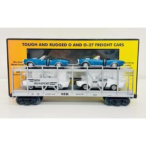 MTH Transport Bi-Level Auto Carrier w/ Ertl '67 Camaro & '67 Shelby 30-7666 New